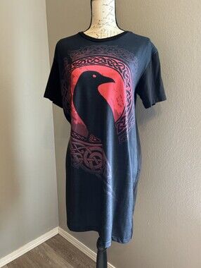 Red Bubble XL Raven T-Shirt Dress